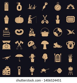Flashlight icons set. Simple style of 36 flashlight vector icons for web for any design