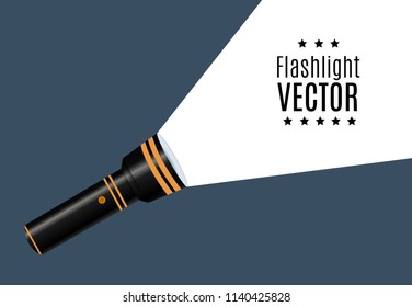 Flashlight icon.Vector flat illustration.Competition flat flashlight in white.for advertising and text.