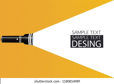 Flashlight icon.Vector flat illustration.Competition flat flashlight in white.for advertising and text.