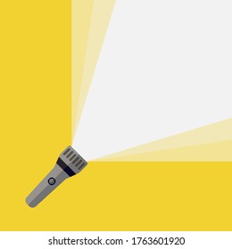 Flashlight icon.Vector flat flashlight illustration.Concept of flat flashlight in dark. Banner for advertising