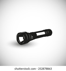 Flashlight illustration - 3d view design.