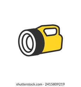 Flashlight illustration. Disaster prevention goods.