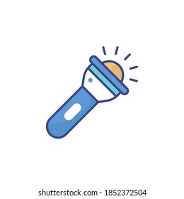 Icono de estilo relleno de ilustración de linterna. Archivo EPS 10