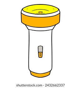 ilustración de linterna dibujado a mano dibujo vectorial de color