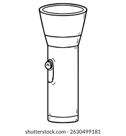 flashlight illustration hand drawn outline vector