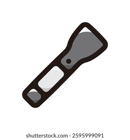 Flashlight illustration icon.Simple vector outline, clipart for graphic design.