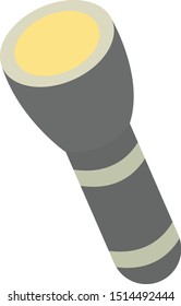 Flashlight, illustration, vector on white background.