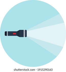 Flashlight, illustration, vector on a white background.