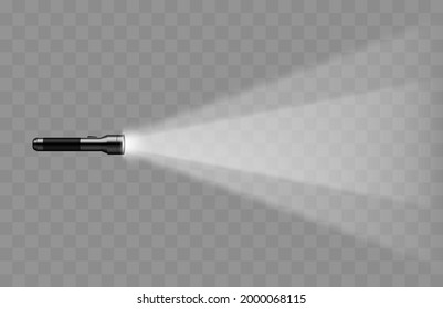 Flashlight isolated on a transparent background. Vector illustration