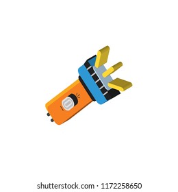 Flashlight isometric left top view 3D icon
