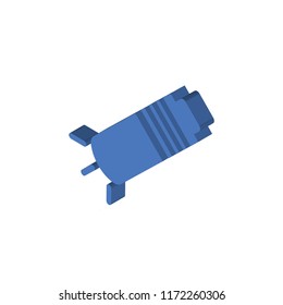 Flashlight isometric left top view 3D icon