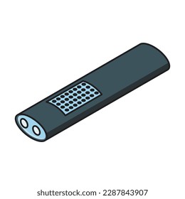 Flashlight isometric vector icon.Color vector icon isolated on white background flashlight.