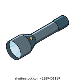 Flashlight isometric vector icon.Color vector icon isolated on white background flashlight.