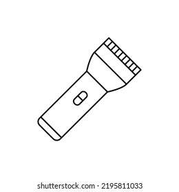 Blitzlichtlampe, Scheinwerfersymbol im Linienstil Symbol einzeln auf weißem Hintergrund