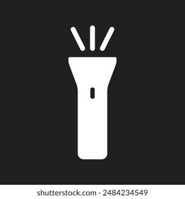 Flashlight lantern icon in 3 form.