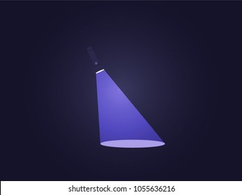 Flashlight Light in the Dark