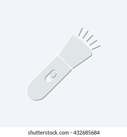 flashlight - light gray vector icon