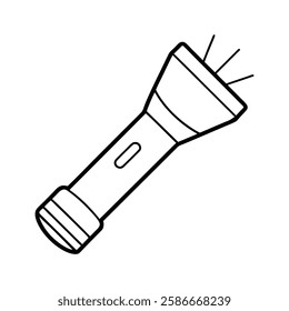 flashlight of a line art vector