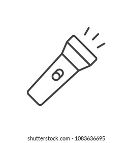 Flashlight line icon. 