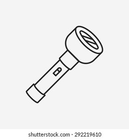 flashlight line icon