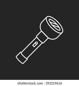 flashlight line icon