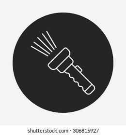 flashlight line icon