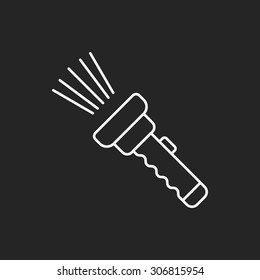 flashlight line icon