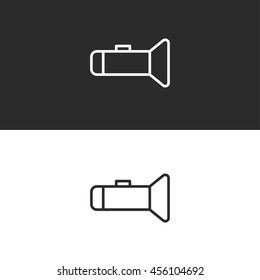 flashlight line icon