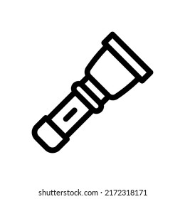 flashlight line icon illustration vector graphic