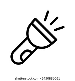 flashlight line icon illustration vector graphic. Simple element illustration vector graphic, suitable for app, websites, and presentations isolated on white background