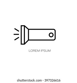 Flashlight line icon. Isolated.