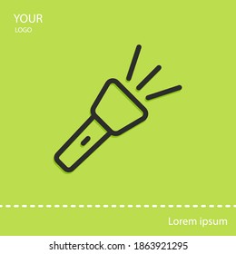 flashlight line icon, outline vector illustration.