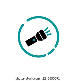 Flashlight line icon vector illustration design