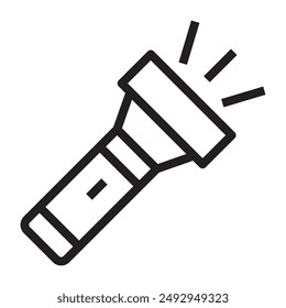 Flashlight line icon. vector illustration.