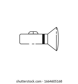 Flashlight linear icon. Flashlight, vector. Lighting in the dark. Vector.