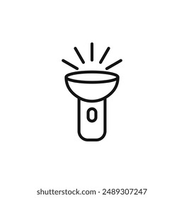 Contorno de Vector con logotipo de linterna