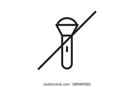 Flashlight off  icon flat style vector icon.