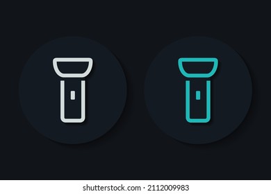 Flashlight On and Off icon. Vector illustration