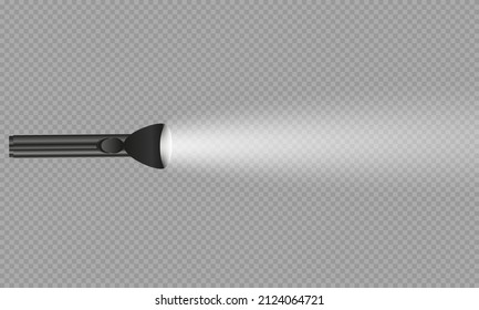 flashlight on a transparent background. Shine.lighting the space.