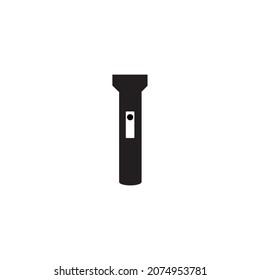 Flashlight on a white background. Construction tool. A tool for poor lighting. Vector illustration.