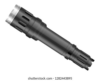 Flashlight on a white background. Vector illustration.