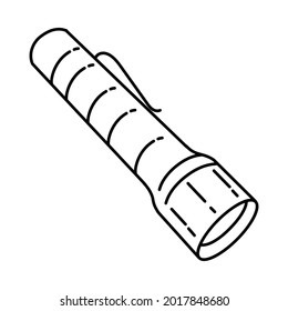 Flashlight is Part of Mechanical Equipment Device Hand Drawn Vector Icon Set.