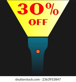 Taschenlampe mit Rabatt von 30 % auf Taschenlampen