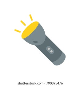 Flashlight police flat icon