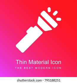 Flashlight red and pink gradient material white icon minimal design
