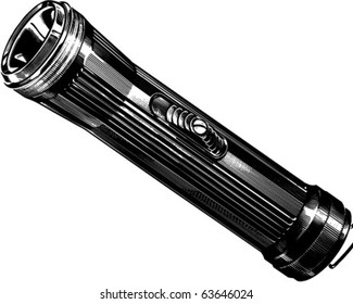 Flashlight - Retro Clipart Illustration
