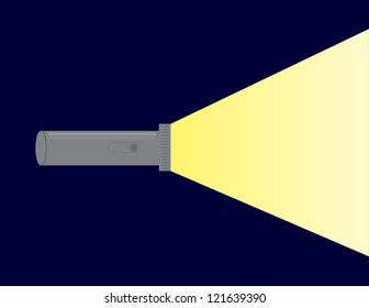 Power outage. Flashlight beam of light, warning sign. Vector illustration,  poster, banner. Stock Vector by ©EniVect 288091810