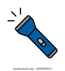 flashlight sign symbol vector flat icon