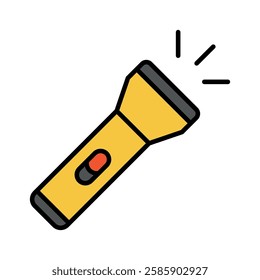 flashlight sign symbol vector flat icon