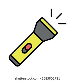 flashlight sign symbol vector flat icon